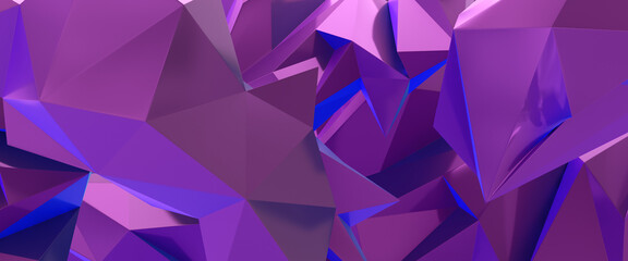 abstract 3d render of metallic polygons, faceted triangles with blank space, crystal background, mock up and preset, polygonal wallpaper, modern graphic design