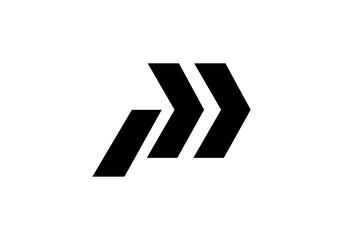 logo letter initial P or PP initial company icon business logo background illustration