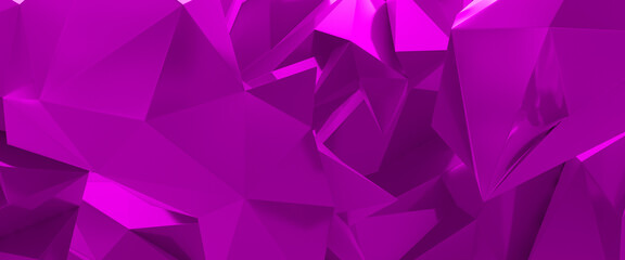 Obraz premium abstract 3d render of metallic polygons, faceted triangles with blank space, crystal background, mock up and preset, polygonal wallpaper, modern graphic design