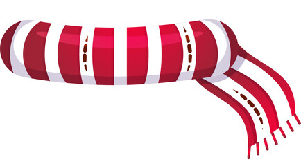 Winter warm scarf, holiday clothes cartoon icon