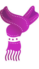 Winter warm scarf, holiday clothes cartoon icon