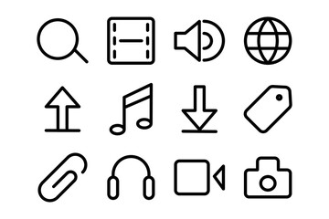 Set of basic web and applications icon design. Sign for design interfaces