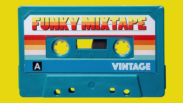 Funky mixtape cassette