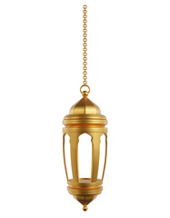 Oriental holidays decoration light lantern Ramadan Kareem, lamps with golden Arabian ornament, the invitation for the Muslim holy month,3d illustration.
