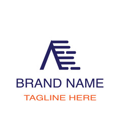 Combination of the speed logo with the key forms the letter A. Template security logo design concept.