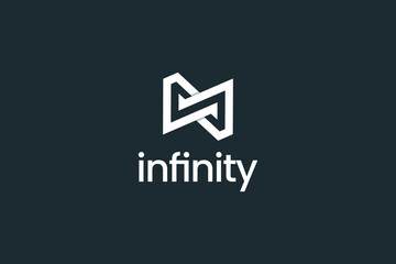 Geometric shape Infinity logo design 
