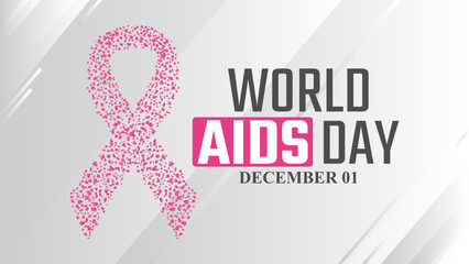 World AIDS Day 2022 with ribbon for greeting card, feed, social media.