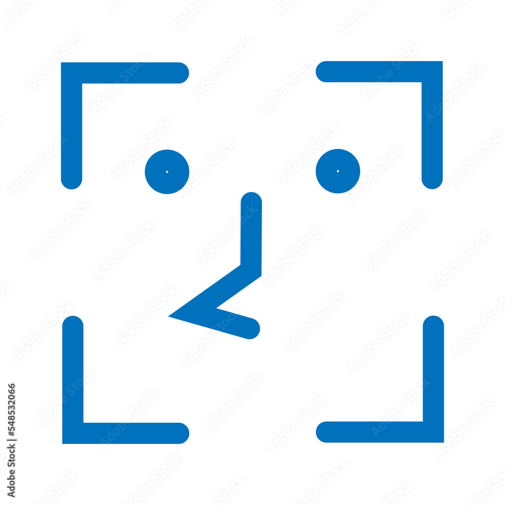 Poster Face recognitionIcon design for web interfaces and applications