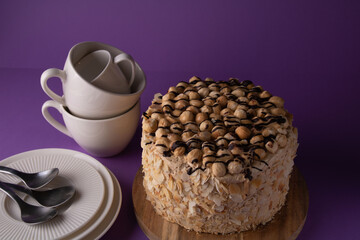 photo of the whole cake and cups as seen from above