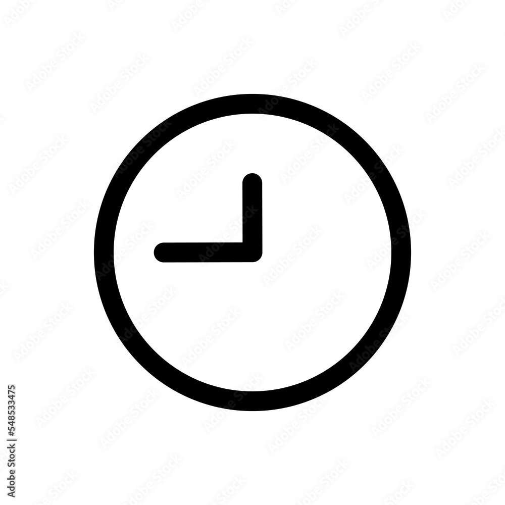 Poster Clock icon design for web interfaces and applications