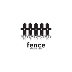 Fence design logo template illustration