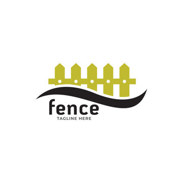 Fence design logo template illustration