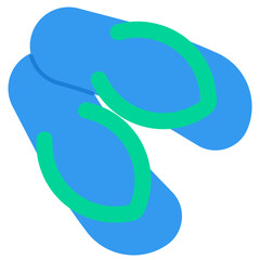 flip flops flat icon