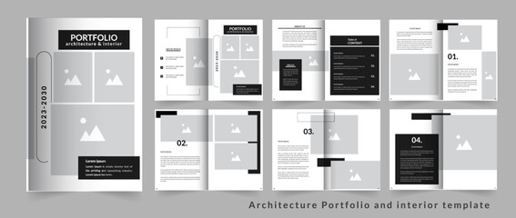 Modern architecture portfolio and interior template.