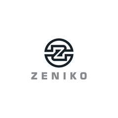 Initial Letter Z logo design simple linear style