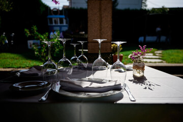 table set, no people