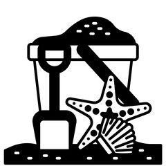 sand bucket solid icon