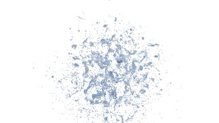 3d realistic water splashing, aqua, clear liquid splash.  PNG alpha channel.