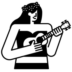 ukulele solid icon