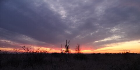 Frostiger Sonnenaufgang im Wattenmeer
