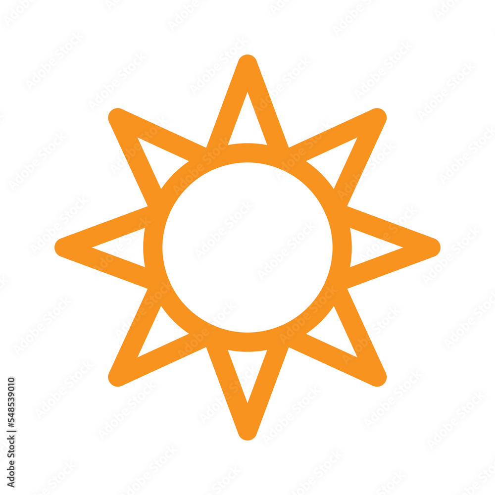 Poster Sun icon design for space design element theme
