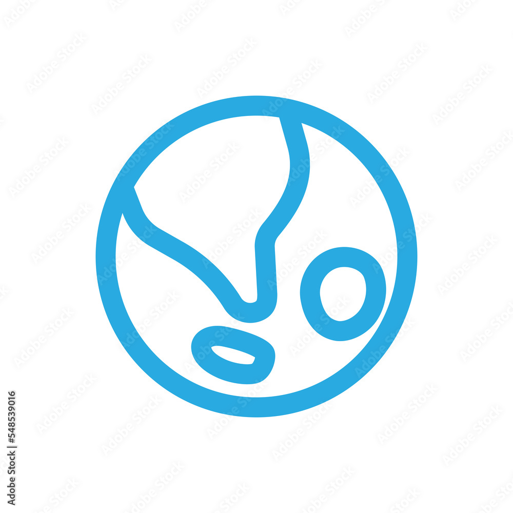 Poster Earth icon design for space design element theme