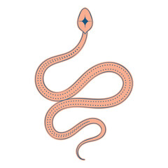 Isolated snake animal esoterism sketch icon Vector illustration