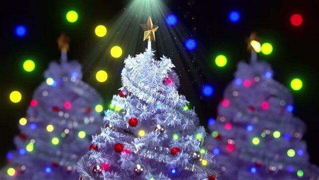 Christmas Tree Lights Background Loop