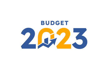 Budget 2023 logo design, 2023 budget banner design templates vector