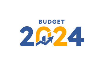 Budget 2024 logo design, 2024 budget banner design templates vector