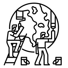 save the world line icon