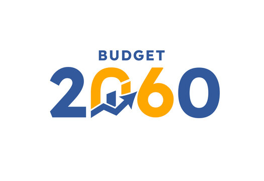 Budget 2060 logo design, 2060 budget banner design templates vector