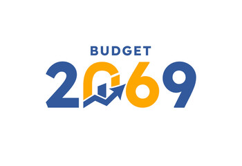 Budget 2069 logo design, 2069 budget banner design templates vector