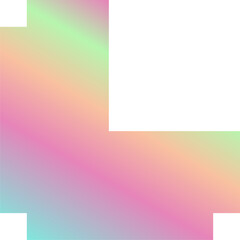 Obraz premium Holographic Shape Decorative Element Vector