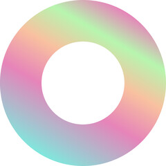 Holographic Shape Decorative Element Vector