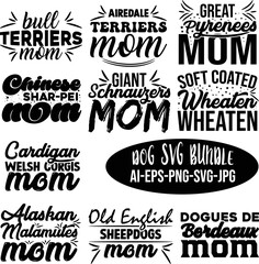 Fototapeta premium Dog mom SVG Bundle