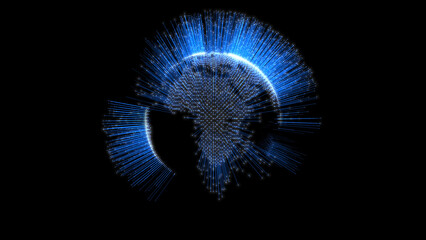 radiation abstract color blue star