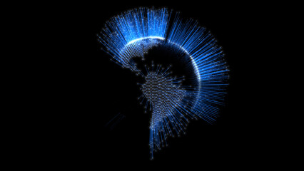radiation abstract color blue star