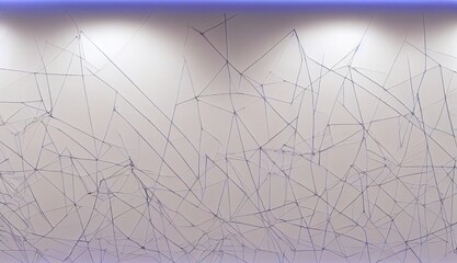 Modern futuristic white concrete background with neon blue lights