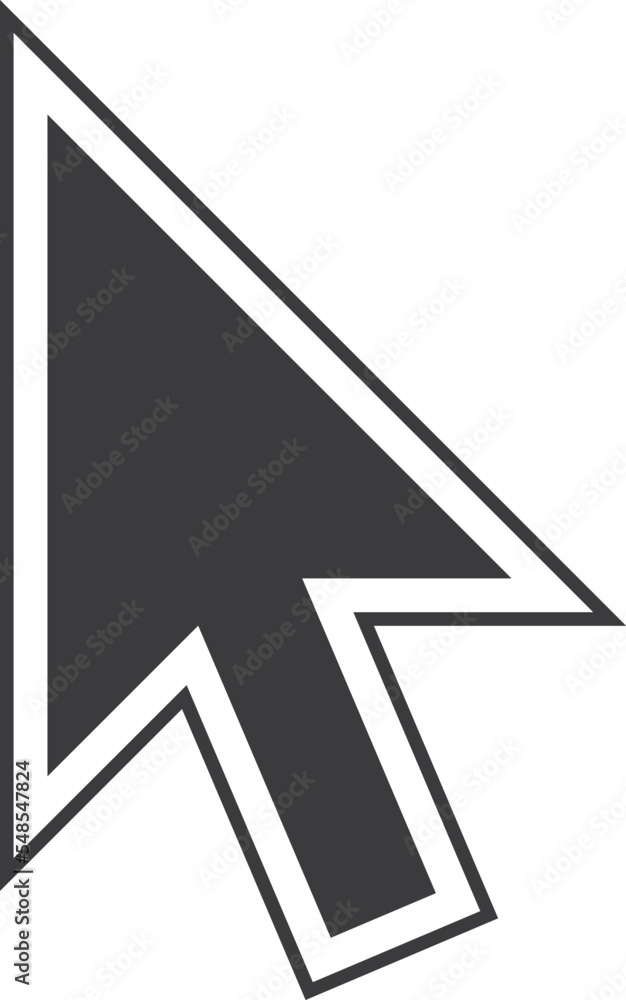 Poster black arrow cursor. classic mouse pointer icon