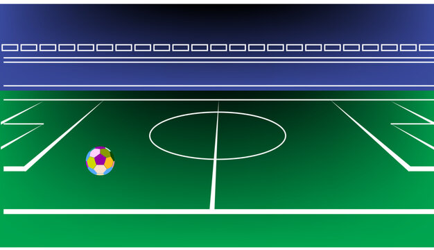 Graphic image of soccer field and soccer ball