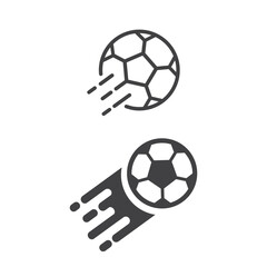 Obraz premium Soccer ball in motion, icon, vector.