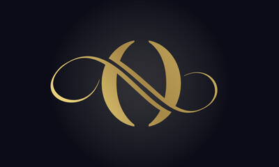 Luxury Letter O Logo Template In Gold Color. Initial Luxury O Letter Logo Design. Beautiful Logotype Design For Luxury Company Branding.