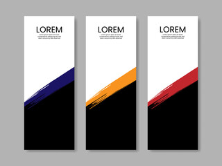 vertical banner business collection template design