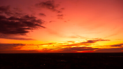 Fototapeta na wymiar Beautiful light on sunset, taken from a drone.sunset and sunrise.