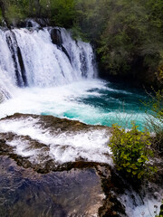 Obraz premium Cascades on Una river in Bosnia and Herzegovina