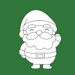 Cute Christmas Santa Claus Digital Stamp 