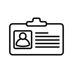 ID Card icon. sign for mobile concept and web design. vector illustration