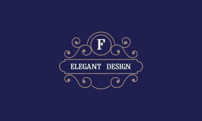 Elegant monogram template with initial A. Sign for restaurant, jewelry, boutique, cafe, hotel, heraldry.