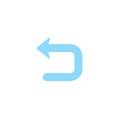 Return button icon vector symbol